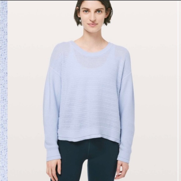 Like new lululemon Nurture & Nature periwinkle lulu sweater - Picture 3 of 8